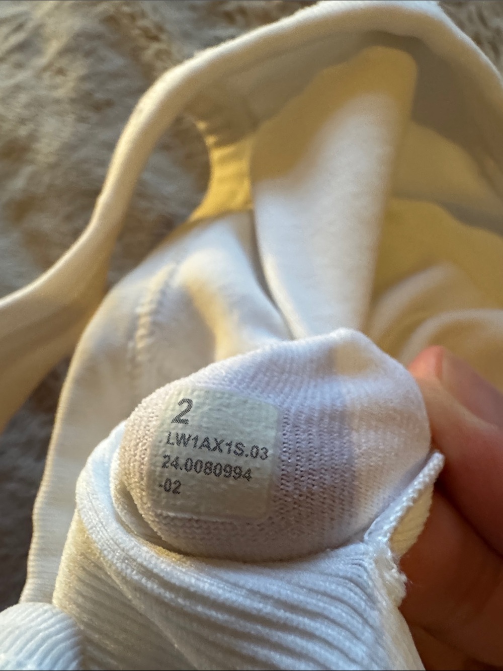 lululemon athletica White Ribbed Racerback Tank - Picture 6 of 6